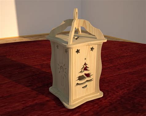 Holiday Christmas And Winter Lantern Diy Wooden Lantern Candle