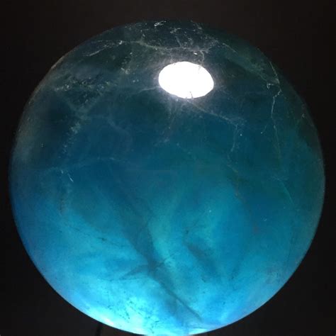 Stunning Natural Translucent Blue Fluorite Sphere Very Unique Etsy