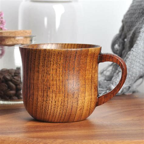 Handmade Wooden Cup Coffee Mug With Handgrip Primitive Etsy