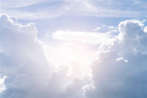 Sky White Clouds Background Premium Photo