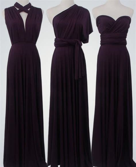 Dark Purple Bridesmaid Dressespurple Convertible Party Dresspurple