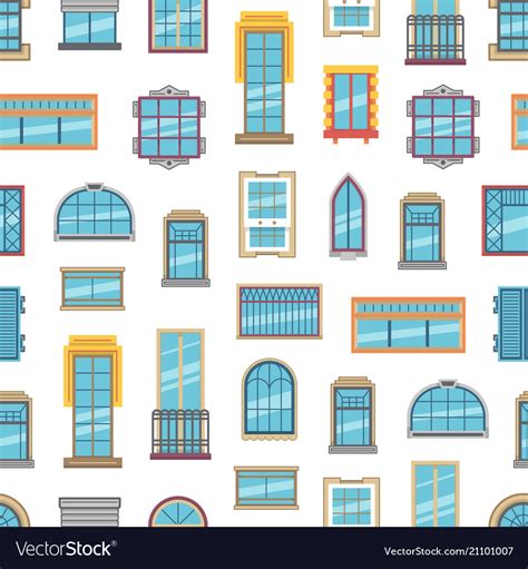 Window Flat Icons Background Or Pattern Royalty Free Vector