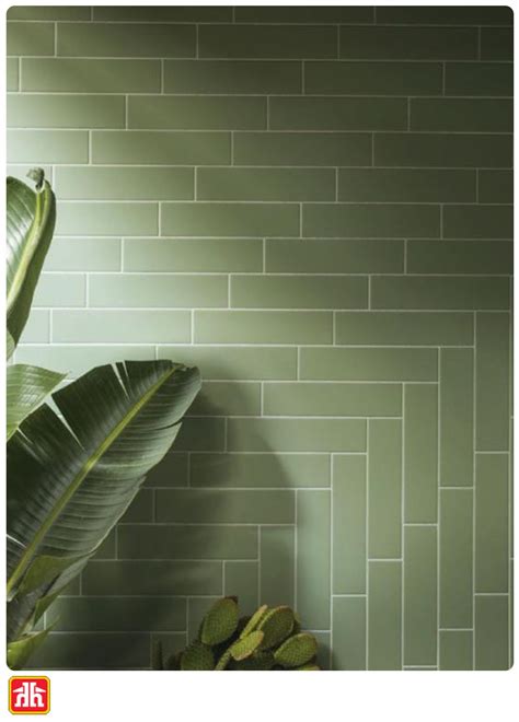 Allow Your Backsplash To Pop With These Sage Green Porcelain Wall Tiles