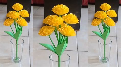 Tutorial Cara Membuat Bunga Dari Kertas Origami Untuk Hiasan Ruangan