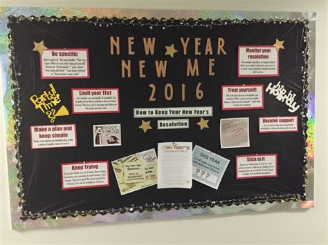 New Years Resolution Bulletin Board