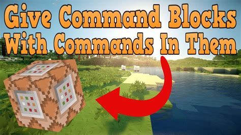 Minecraft Give Command Block With Commands Bedrock Edition Youtube