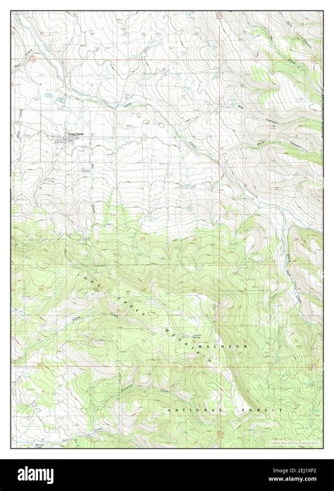 Long Creek Oregon Map 1990 124000 United States Of America By