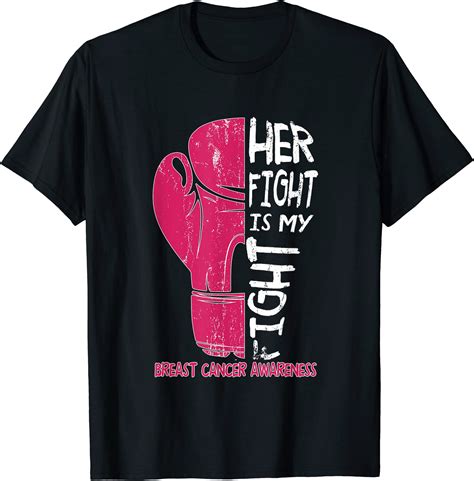 Her Fight Is My Fight Boxing Glove Breast Cancer Awareness T Shirt Men Buy T Shirt Designs