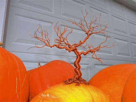Copper Wire Tree Home Grown Pumpkins Wire Trees