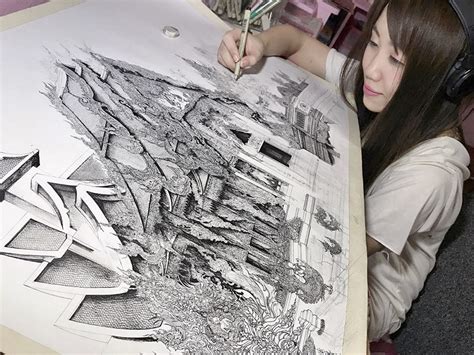 Japanese Artist Creates The Most Intricate Drawings Of Famous Buildings