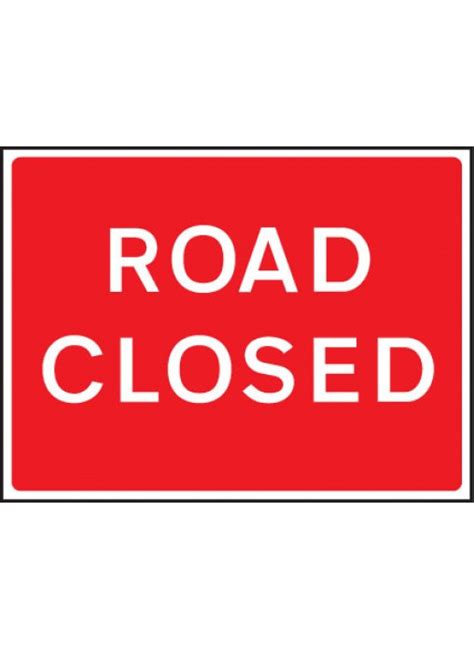 Fold Up Sign Road Closed 1050 X 750mm