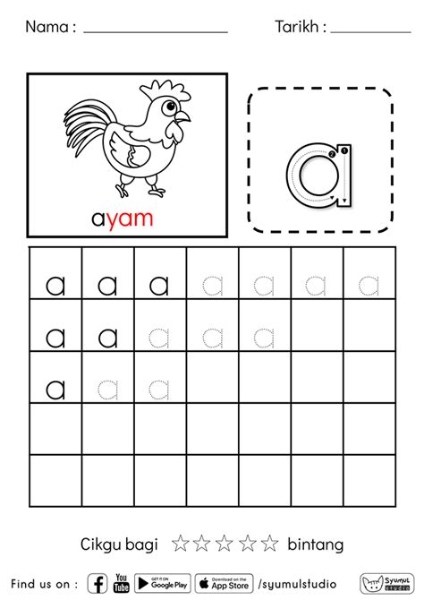 Lembaran Kerja Prasekolah Menulis Abc Lembaran Kerja Belajar Menulis