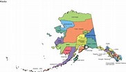 Alaska Map with Counties