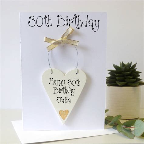Personalised 30th Birthday Card By Country Heart