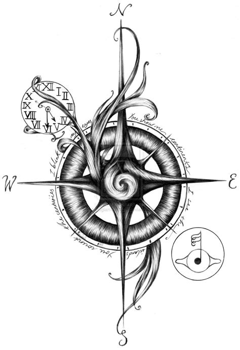 As the member of steampunk or biomechanical tattoo family, compass tattoo is appealing for its variety of designs and unique position in the history. Tattoo design by vintageglamcannibal.deviantart.com on @deviantART | tats and piercings ...