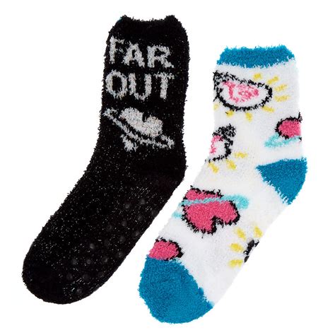 Fuzzy Cosmic Socks 2 Pack Claires Us