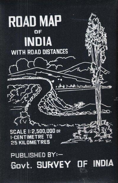 Road Map Of India With Road Distances By Map Of India 1977 Map Au