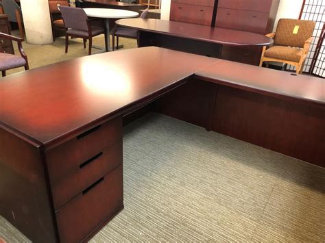 Used Office Desks Executive U Shape Desk By Kimball Office Furn At