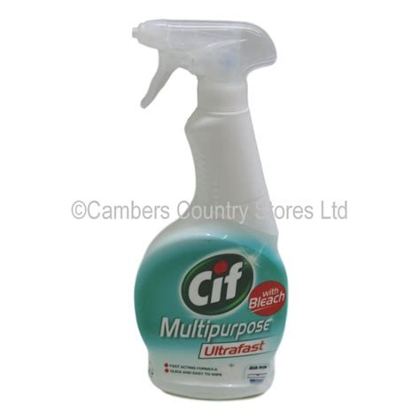 Cif Multipurpose Ultrafast Cleaner With Bleach 450ml Cambers Country