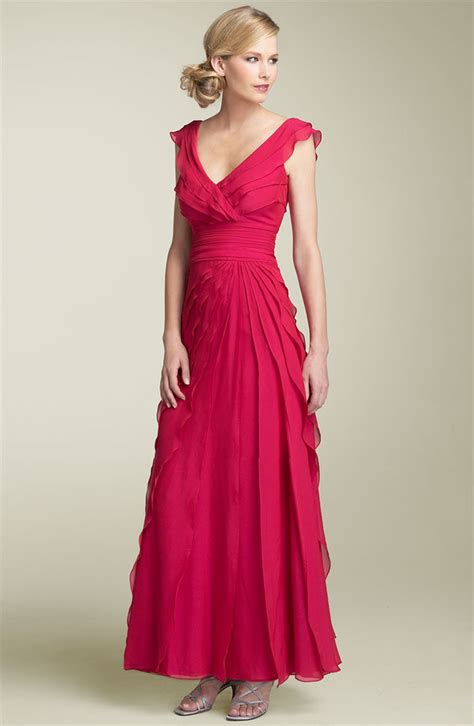 China Silk Chiffon Gown (S13) - China Dresses and Silk Dresses price