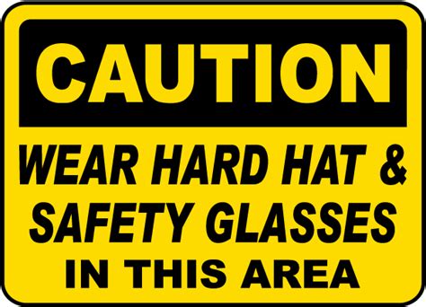 Wear Hard Hat And Safety Glasses Sign Claim Your 10 Discount