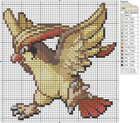 Coleção Com 51 Gráficos Do Desenho Pokémon Em Ponto Cruz Pokemon Pidgeot Pokemon Pokedex