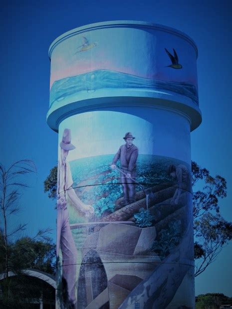 Blue Water Tower Art Australian Photography