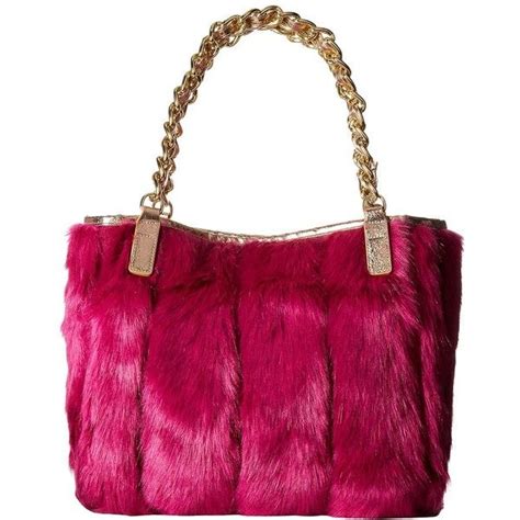 Betsey Johnson Lux Faux Fur Pink Handbags 158 Liked On Polyvore Featuring Bags Handbags