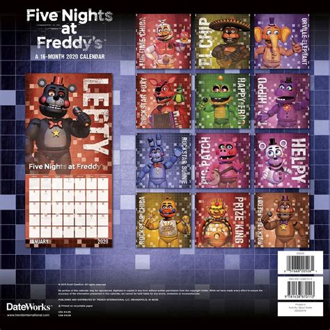 Five Nights At Freddys Calendar 2025
