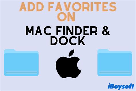 How To Add Favorites On Mac Using Finder And Dock