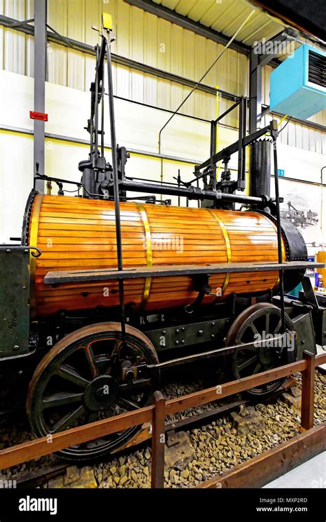 Stephenson Railway Museum Killingworth Billy Vintage Steam Engine Stock