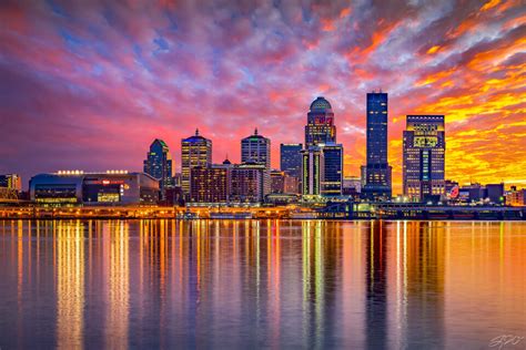 The Louisville Skyline Sunset Louisville Kentucky Jared Weber