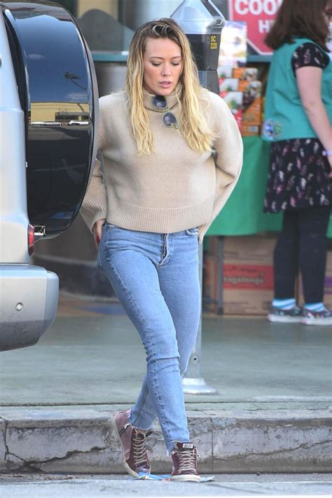 Hilary Duff Wears Hot Pink Golden Goose Sneakers In Los Angeles