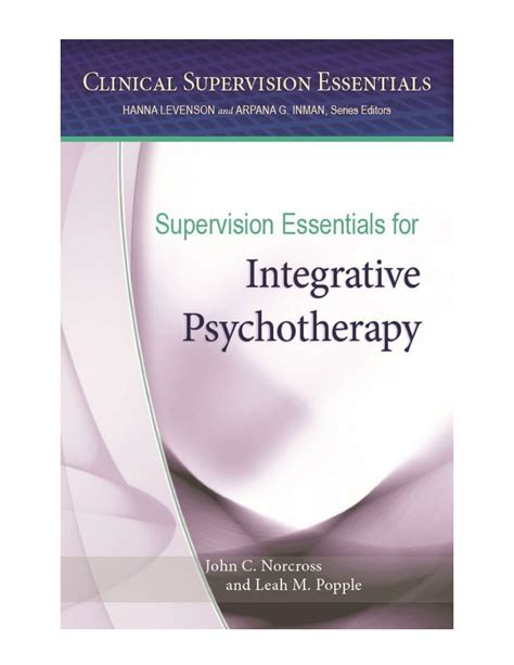 Pdf Supervision Essentials For Integrative Psychotherapy