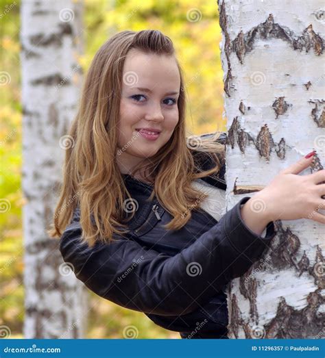 Girl At A Birch Forest Stock Image Image Of Human Portrait 11296357