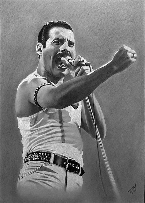 My Pencil Drawing Of The Great Freddie Mercury From His Legendary