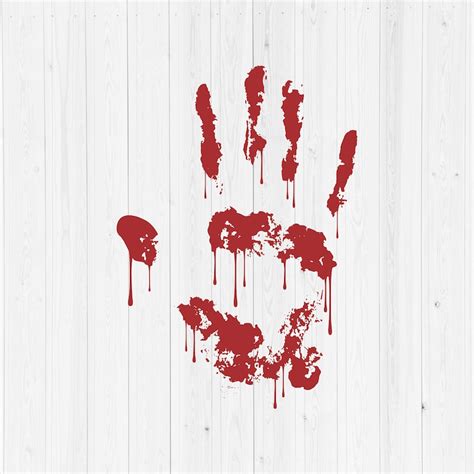 Bloody Hand Print Svg Bloody Handprint Svg Dripping Blood Etsy