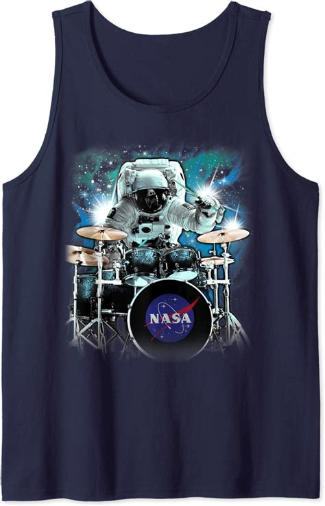 Nasa Space Drum Playing Astronaut Canotta Amazon It Moda