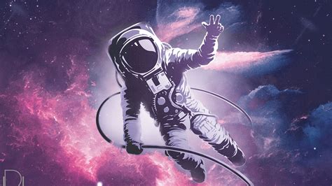 Download Wallpaper 1920x1080 Astronaut Spacesuit Space Art Full Hd Hdtv Fhd 1080p Hd