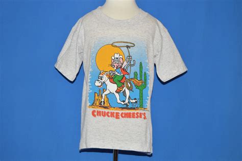 90s Chuck E Cheese Cowboy Horse T Shirt Youth Medium The Captains Vintage