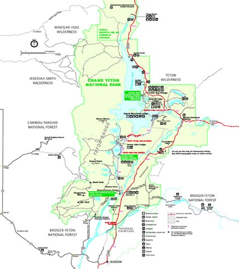 Grand Teton National Park Map Summer Grand Teton National Park Wy