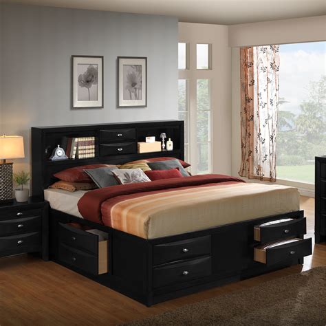 Roundhill Furniture Blemerey Platform 6 Piece Bedroom Set Wayfair