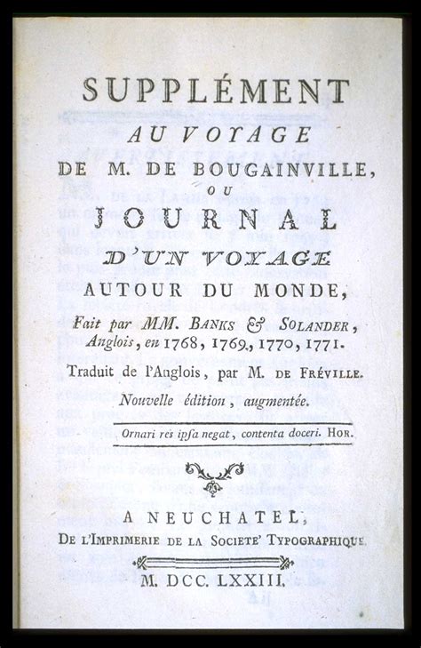 Commentaire Supplément De Voyage De Bougainville De Diderot 1ère Français