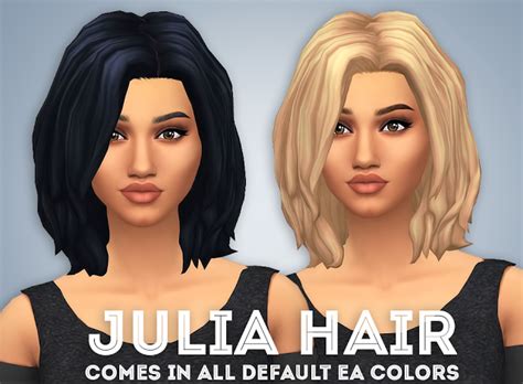 Julia Hair Ivo Sims Sims 4 Maxis Match Custom Content Mm Cc