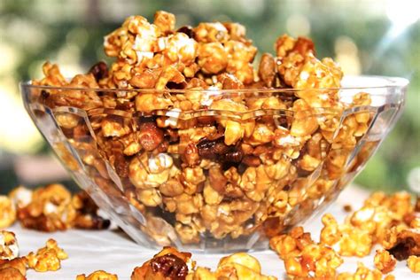 Best Salted Caramel Popcorn With Nuts Two Kooks In The Kitchen