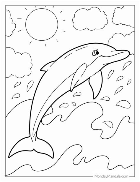 34 Dolphin Coloring Pages Free Pdf Printables