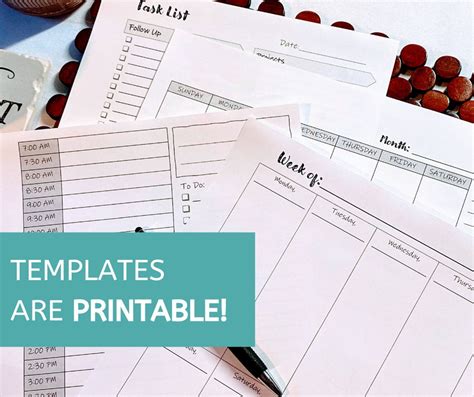 Remarkable 2 Templates Monthly Calendar Template Blank Etsy