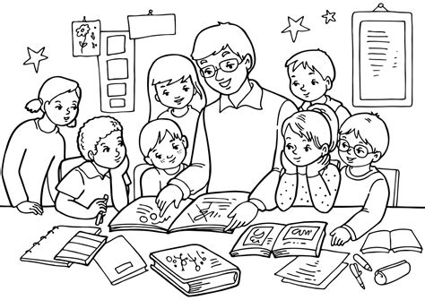 Coloriages Ce Que Font Les Enfants à La Maternelle Impression Gratuite