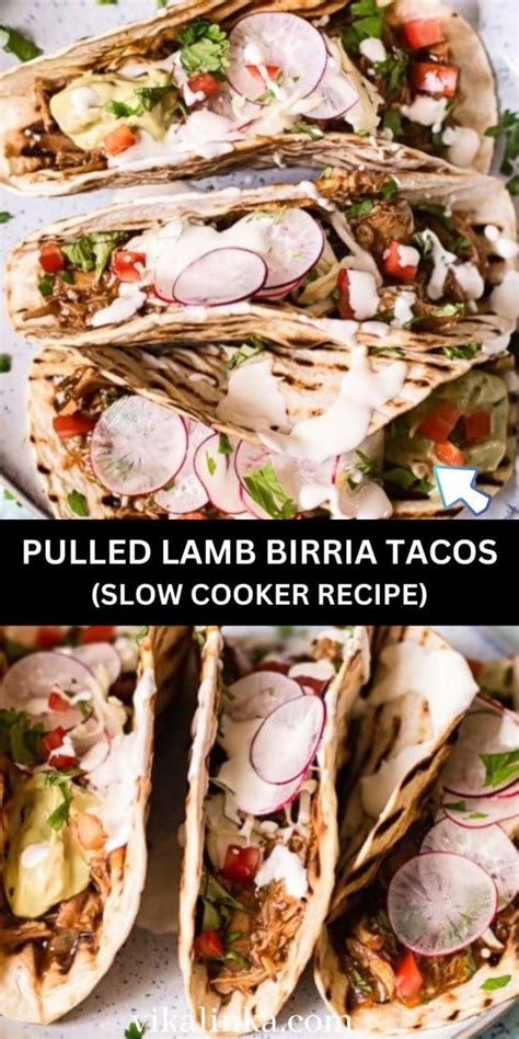 Pulled Lamb Birria Tacos Slow Cooker Recipe Video Slow Cooker