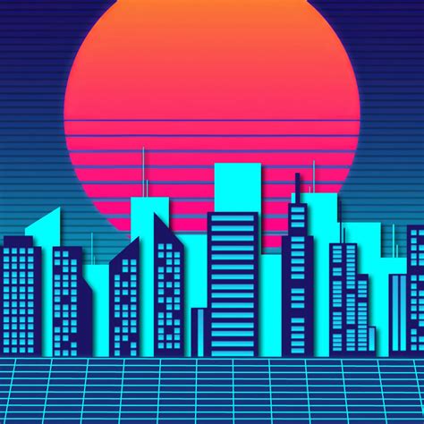 1224x1224 Retro Digital Art Cityscape Moonlight Wallpaper Hd